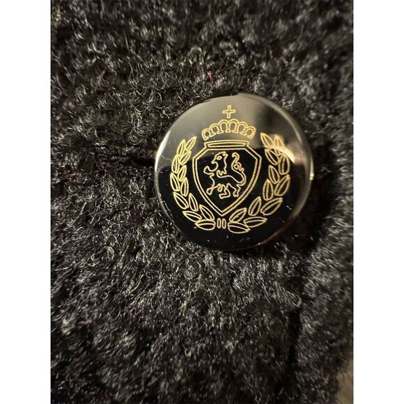 Guess Vintage Women's Double Breasted Trench Coat Black Size PXL Petite - Picture 11 of 16